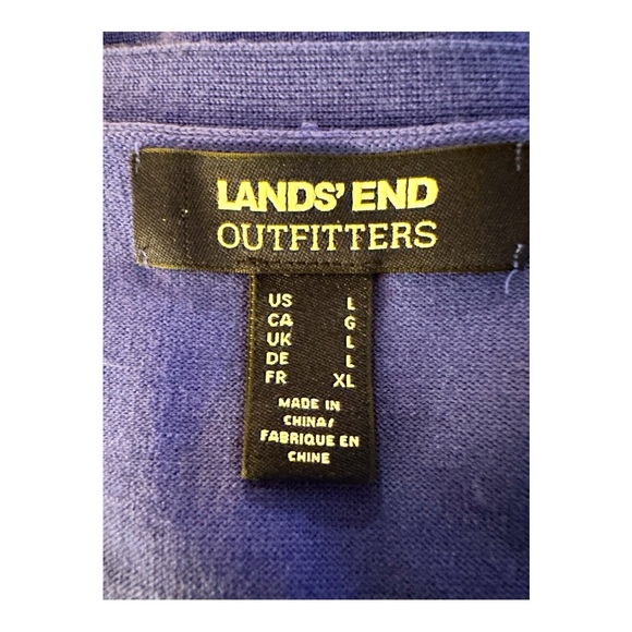 Lands’ End Outfitters Cardigan Blue Button Up Women’s Size L - Picture 3 of 5